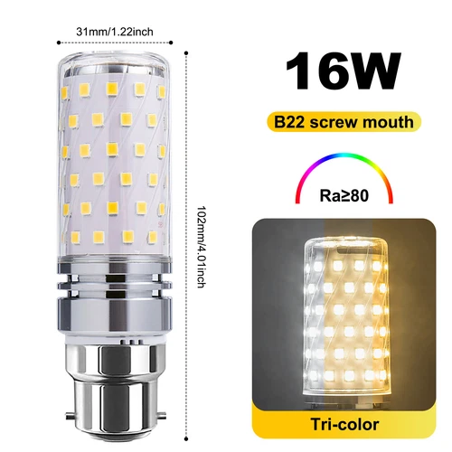 LED Corn Bulb E27 E14 B22 E12 B15 E17 12/16W 2835 60/80SMD Globe Lamp Spot Light - Picture 41 of 63