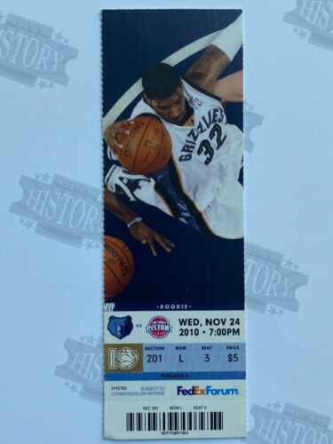 2010 Detroit Pistons at Memphis Grizzlies Ticket 11/24/10
