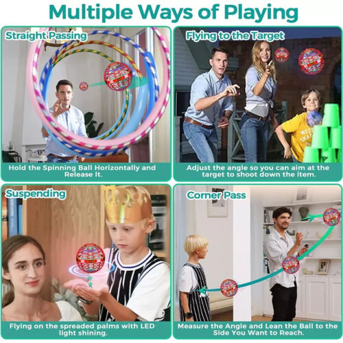Pro Flying Ball Space Orb Magic Mini Drone UFO Boomerang Boy Girl Toy XMAS Gift - Picture 10 of 18