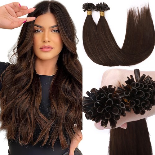 Keratin Bond U Tip Hair Extensions 100% Echthaar Blond Full Head 150g USA - Bild 33 von 65