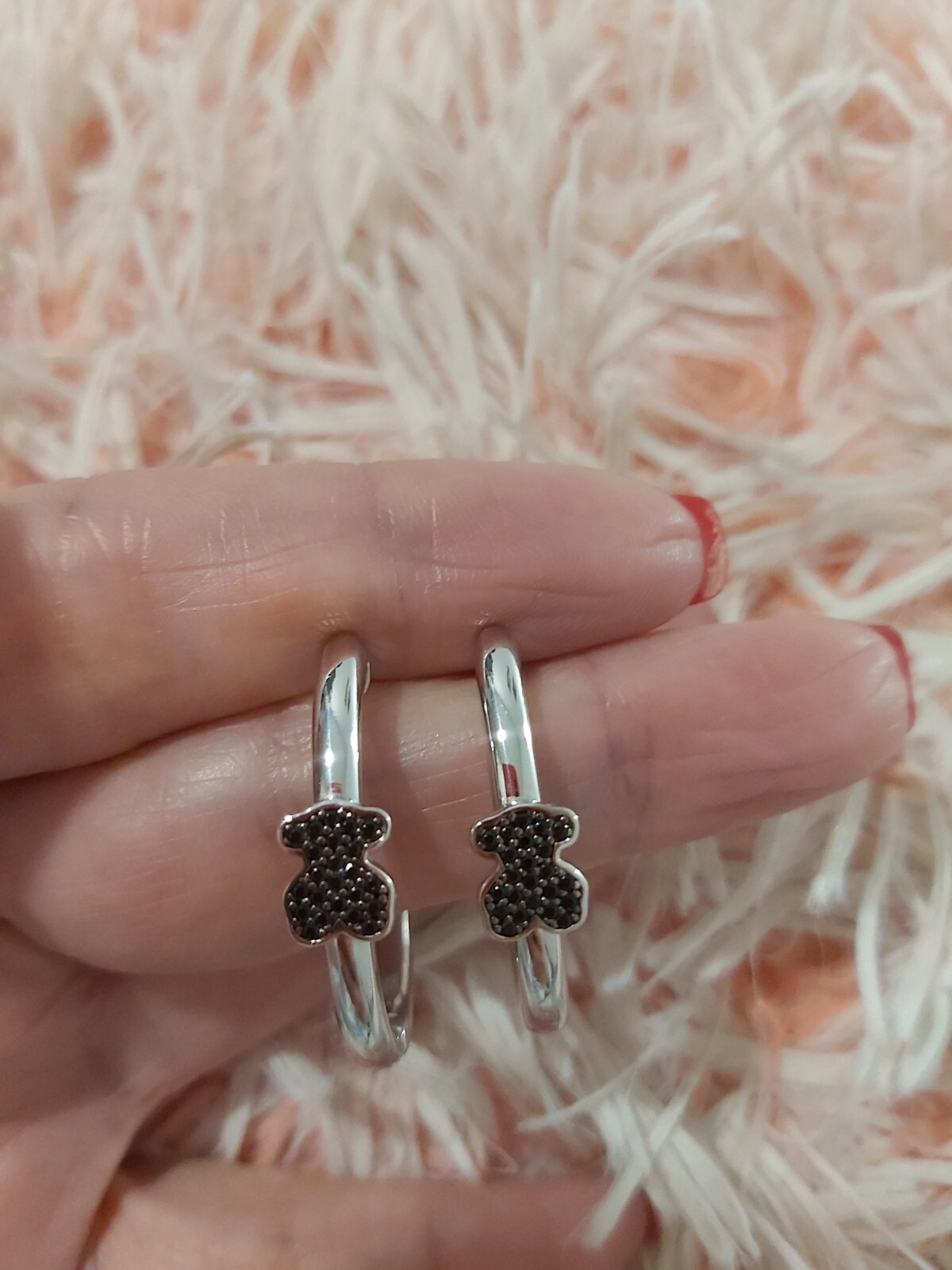 Pendientes TOUS de Plata y ónix Colección Gen tamaño XL