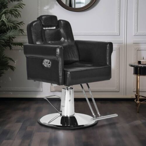 Recliner Barber Chair Hair Adjustable Headrest Height Swivel Spa Salon Equipment - Picture 7 of 7