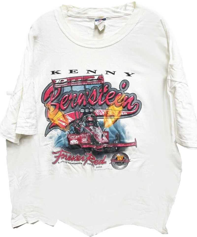 Camiseta COOL VRHTF RARA NHRA VINTAGE "KENNY BERNSTEIN FOREVER RED TOUR DRAGSTER" 2XL - Imagem 2 de 4