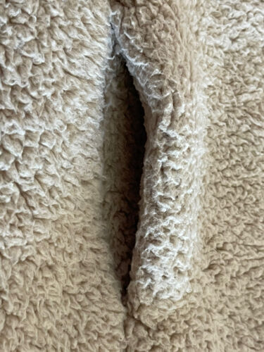 CALVIN KLEIN Full Zip Faux Sherpa Vest Women’s Medium Tan Pockets - Picture 4 of 12