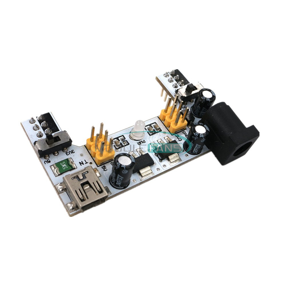 MB102 Breadboard Power Supply Module For Arduino - DC 7-12V Input To 3.3V/5V Output, Bread Board Compatible