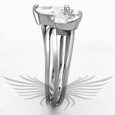 Brilliant 4.4 Ct Marquise Cut Cubic Zircon CZ AAA Engagement Ring 5 - 9 Tk1445 - Bild 2 von 6