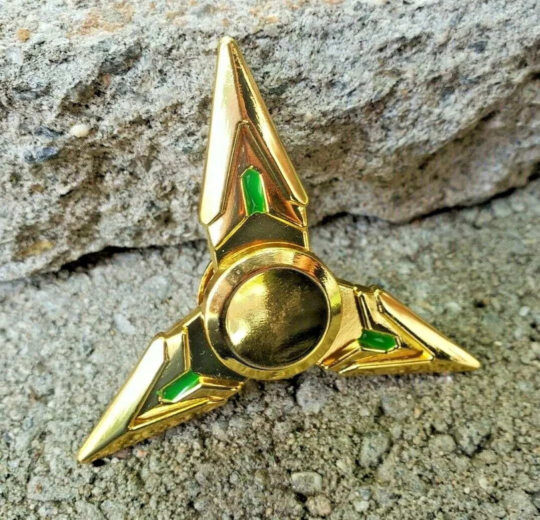 Cool Gold Tri All Metal Fidget Spinner Toy Boys Girls Kids Adults ADHD Focus