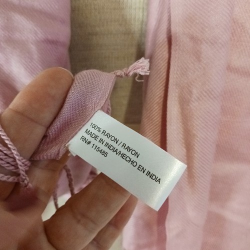 Womens Shawl Rayon Pink Fall Winter Beachy Cottagecore Balletcore - Picture 4 of 6