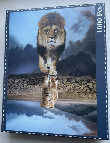 Majestic Lion Cub Reflection 1000 Piece Jigsaw Puzzle –