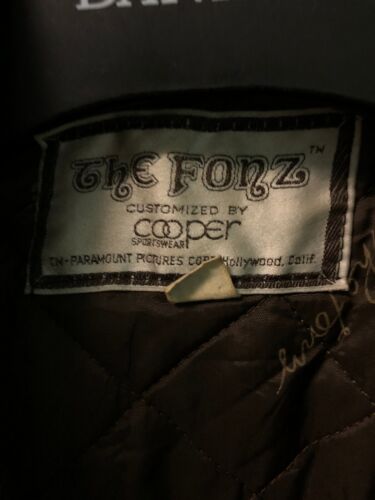 SEHR SELTENE 70ER JAHRE THE FONZ REPLICA BRAUNE LEDERJACKE VON MAILORDER PARAMOUNT - Bild 4 von 19