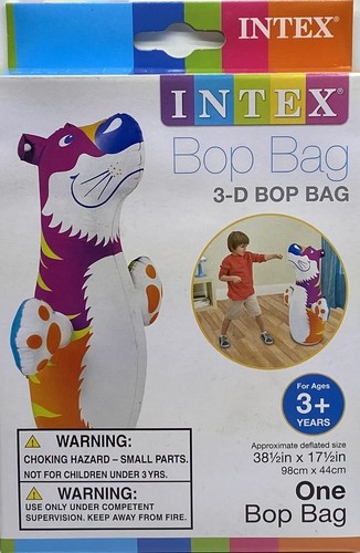 INTEX 3D Bop Bag Tiger - Inflatable Blow Up Punching Bag Toy Gift - Picture 1 of 2