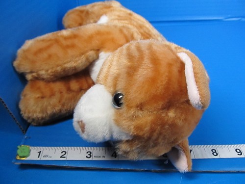 The Petting Zoo Orange Tabby Cat Stuffed Animal Realistic Sparkle Eyes 9" - Picture 10 of 10