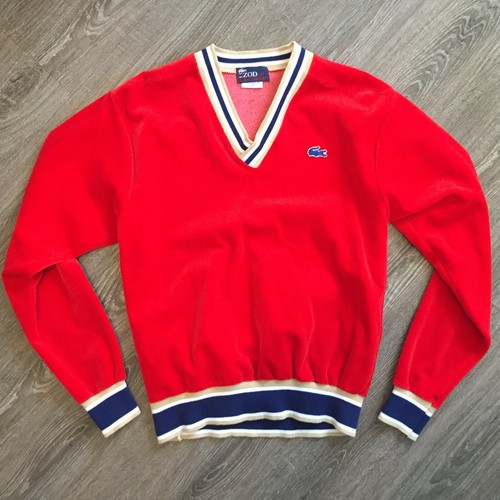 Rare Vintage Minty 70s 80s Lacoste Velvet Velour S