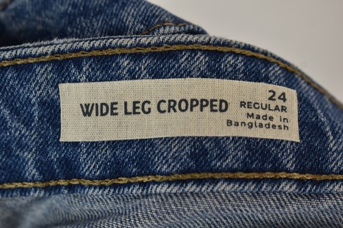 Marks & Spencer Womans Wide Leg Cropped Denim Jeans Plus Size 24R - Picture 8 of 10