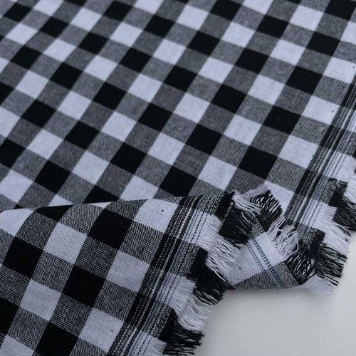 100% Yarn Dyed Cotton Fabric John Louden 9mm Gingham Check Squares 144cm Wide - Picture 5 of 106
