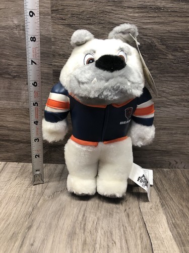 Vintage 1998 NFL Play Football Chicago Bears Plush Bulldog 9 Inch With Tags - Picture 12 of 13