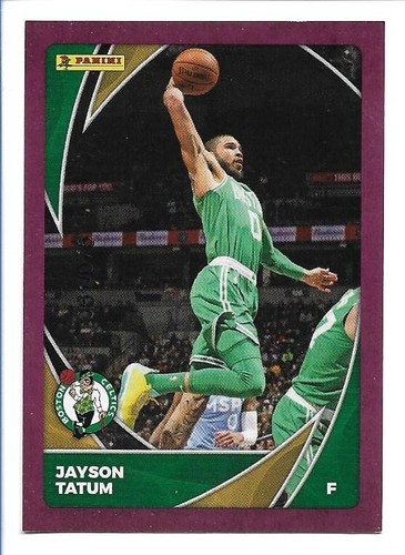 Jayson Tatum 2020-21 Panini NBA Sticker & Card Collection #77 Pink /75  Celtics - Picture 1 of 2