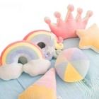 Plush  Colorful Crown Cushion Home Decoration Throw Pillow