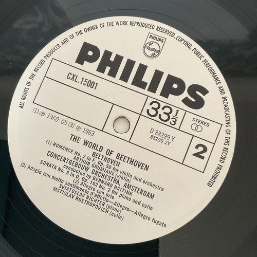 Rostropovich • Grumiaux • Richter Beethoven “World of Beethoven” LP 1969 Philips - Picture 7 of 15