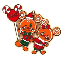 Disney Store 2020 Holiday Cheer Collection - Gingerbread Mickey & Minnie Pin