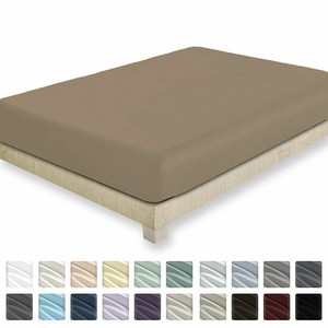 30/" 1 Piece Fitted Sheet 100/% Cotton 800 Tc Ivory Queen//King All Size Deep 6/"