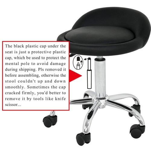 Adjustable Hydraulic Rolling Swivel Stool Salon Spa Tattoo Chair Facial Massage - Picture 3 of 8