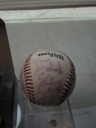 1997 LSU TIGERS NATIONAL CHAMPIONS TEAM SIGNED BASEBALL CWS LOGO IN CUBE 1 - Picture 5 of 11