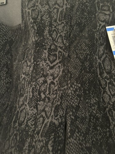 Style & Co women dress leggings XL black comfort waist flocked catwalk NWT - Picture 2 of 6