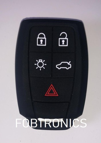 Silicone Key Case Fob Cover 5 Button For Volvo XC90 C70 s60 d5 v50 s40 c30 -(A97 - Picture 2 of 4