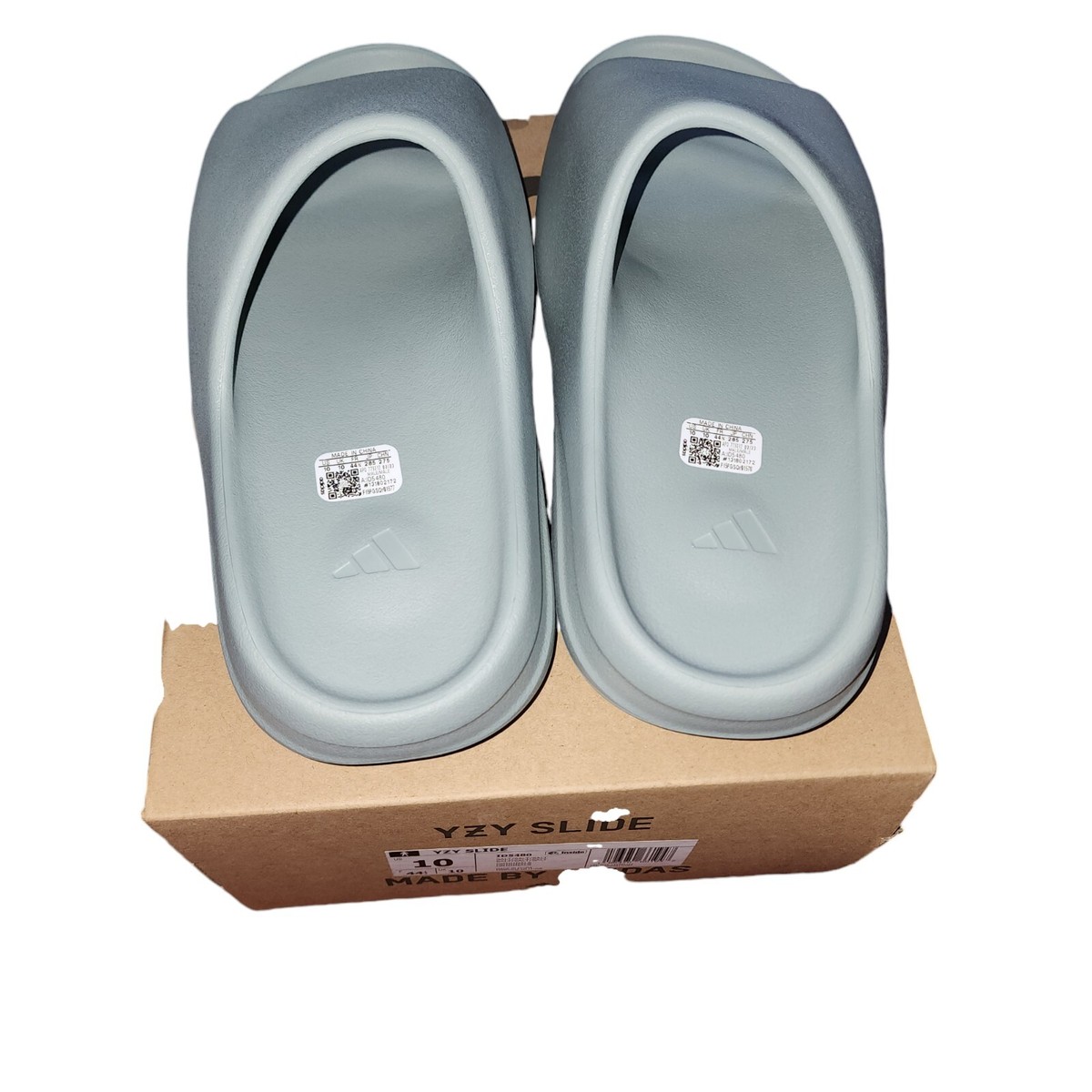 Adidas Yeezy Slides SALT Mens 10, ID5480 Salt Mint Green