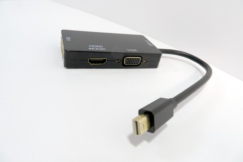 CALRAD Mini Display Port DP To HDMI DVI VGA Adapter MacBook Laptop PC Projector - Picture 4 of 5