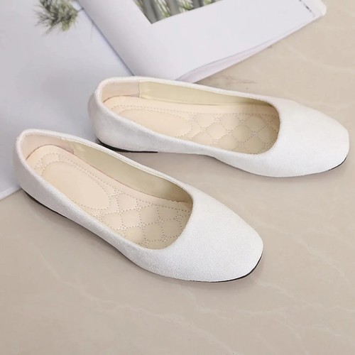 Womens Ballet Ballerina Dolly Slip On Pumps Ladies Flat Loafers Suede Shoes Size - Picture 27 of 28