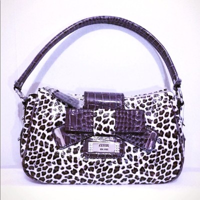 guess leopard purse