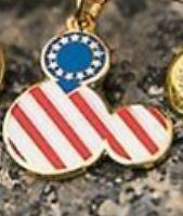 DISNEY MICKEY MOUSE AMERICANA STARS AND STRIPS FLAG GOLD ALEX AND ANI BRACELET - Picture 1 of 1