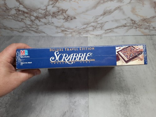 Scrabble Deluxe Travel Edition Crossword Game 1990 Milton Bradley NEW 100 Tiles - Picture 6 of 6
