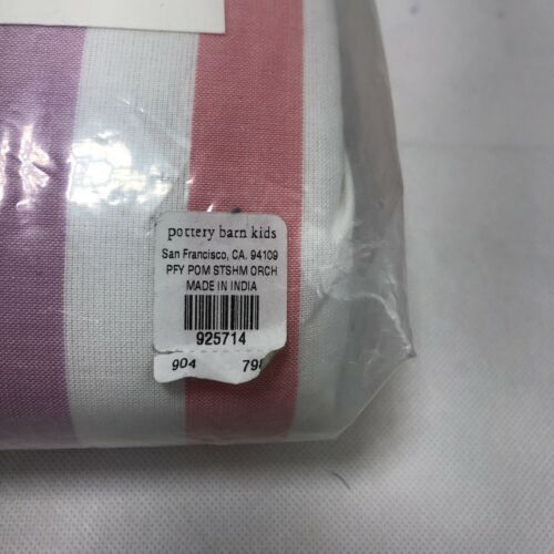 Pottery Barn Kids Bright PomPom Quilted Standard Pillow Sham Lilac Pink New - Picture 2 of 7