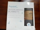 Papablic Muslin Swaddle Blanket, New, 47x47 in, 3 pack, 70% bamboo, 30% cotton