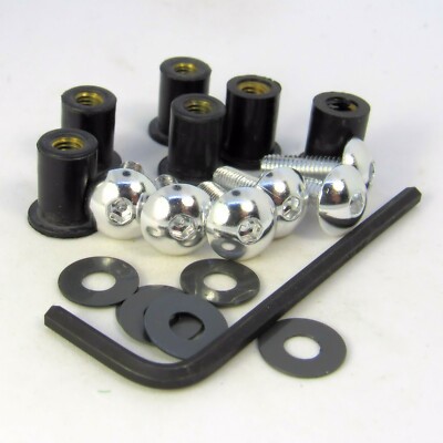 Honda VFR750R RC30 1988-1992 Silver Aluminium 6 Bolt Screen Kit