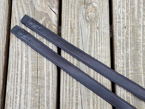 CWD Black Leather Nylon Lined English Dressage Stirrup Leathers - 73cm - NWOT! - Picture 5 of 9