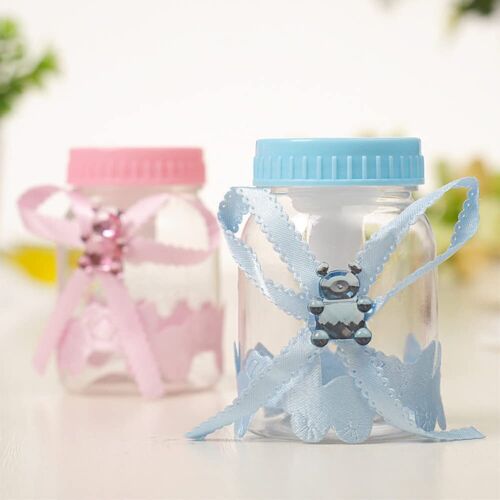 12 Pcs Baby Bottle Shower Favor 3.5inch Mini Plastic Candy Bottles For Baby Show - Picture 4 of 4