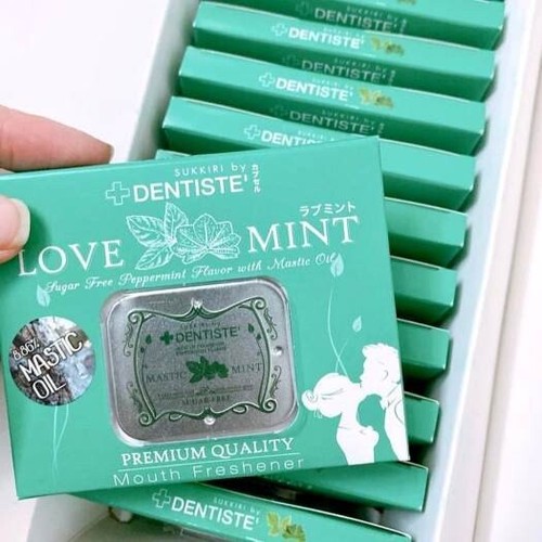 Mouth Freshener Sukkiri by Dentiste' Mastic Oil Mint Sugar Free Peppermint 20's - Picture 1 of 8