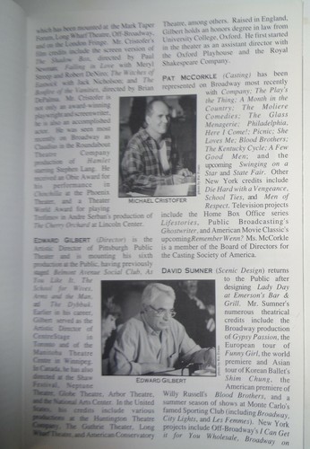 AMAZING GRACE - SOUVENIR PROGRAMM - 1995 PITTSBURGH PUBLIC THEATER - Bild 7 von 9