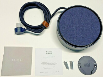 NEW Native Union Eclipse 3-Port USB-C USB-A Cable Management Light Charger BLUE