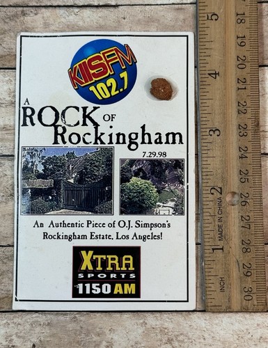 De colección KIISFM Los Angeles OJ Simpson Estate Rock Of Rockingham Promo 1998 Nuevo de Lote Antiguo - Imagen 4 de 4
