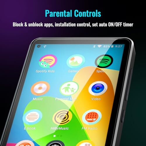 MP3 Player Bluetooth with Spotify ,Spotify,Audible,Browser(Removable