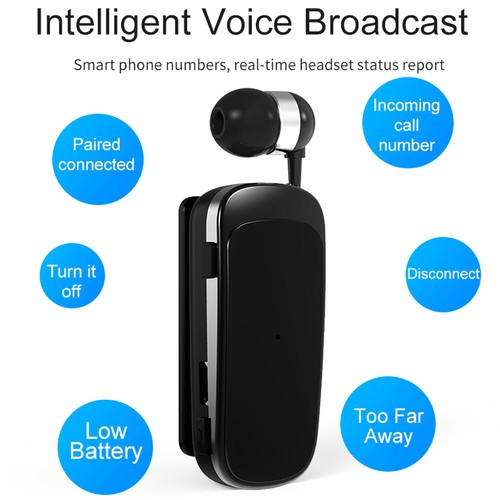 Bluetooth Wireless Headset with Microphone for Cell Phone Tablet Laptop Computer - Picture 6 of 9
