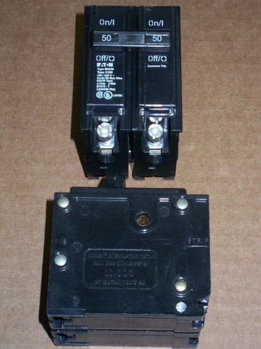 New Eaton Cutler Hammer BR BR250 2 Pole 50 Amp 120/240 V Circuit Breaker NNB - Bild 1 von 3