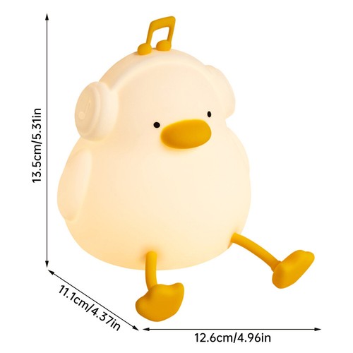 Rechargeable Silicone Night Light LED Touch Sensor Duck Lamp Baby Kids Gift US - Picture 12 of 17