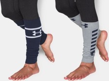 NWT Under Armour Women's Leg Warmers 2 Pack Dancing Gray  Navy 1294730