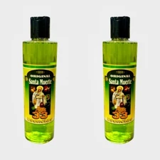 2PACK- SANTA MUERTE 33 ESENCIAS Agua Espiritual Limpias Baños HOLY DEATH 8 oz